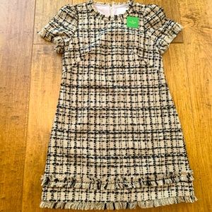 kate spade Cream and Black Tweed Mini Dress